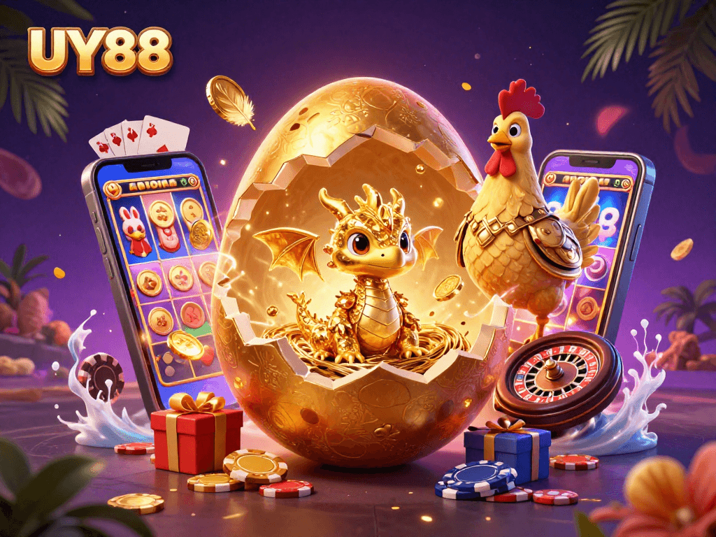 Experience unforgettable wins at UY88, where golden dragons guard thrilling poker chip adventures.