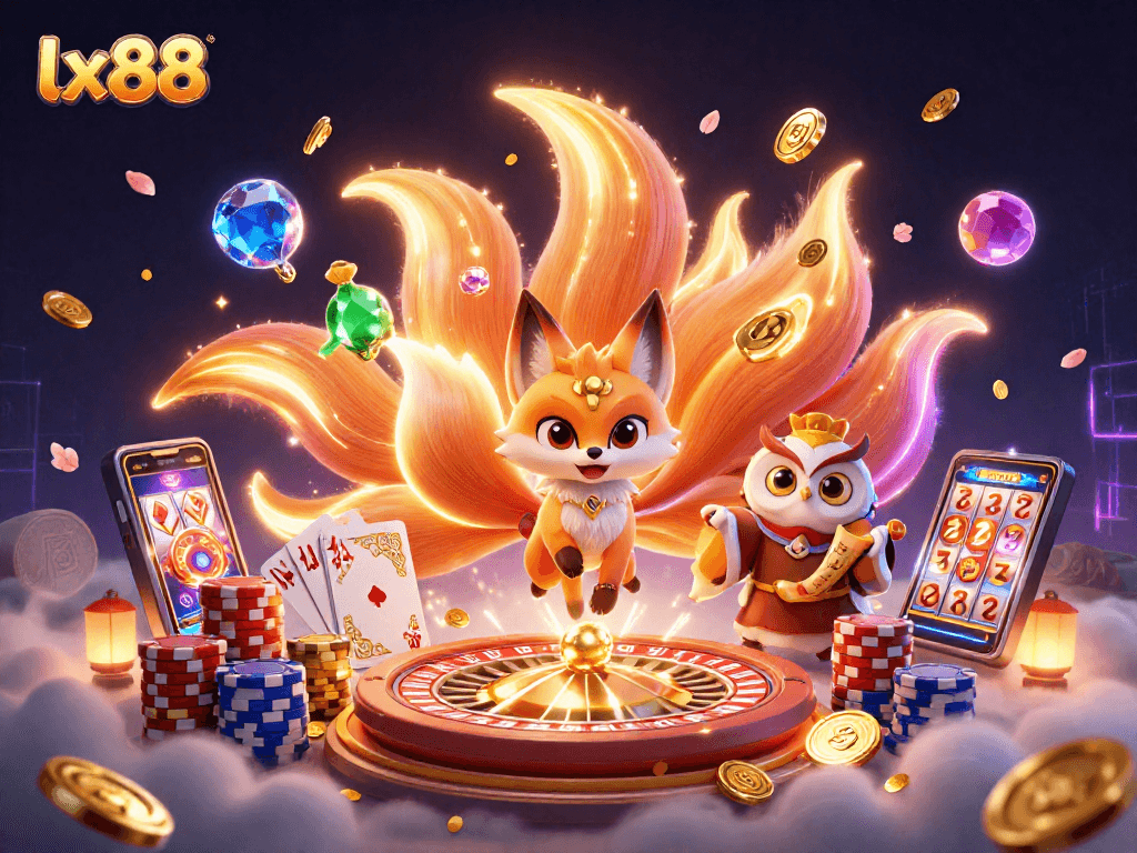 Experience thrilling gaming with lx88, featuring dynamic action and vibrant casino elements.