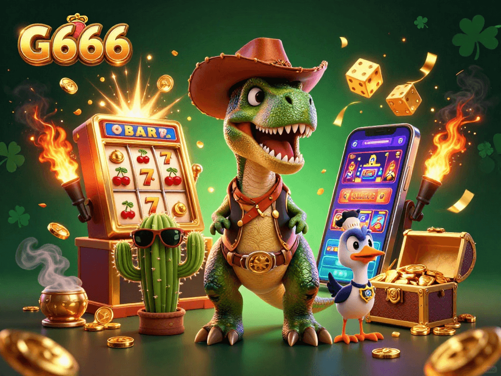 Join the action at G666 with T-Rex and friends as they hit the jackpot!