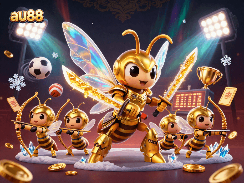 Experience the thrilling atmosphere of au88 with golden hornet samurai and dynamic sports elements enriching the scene.
