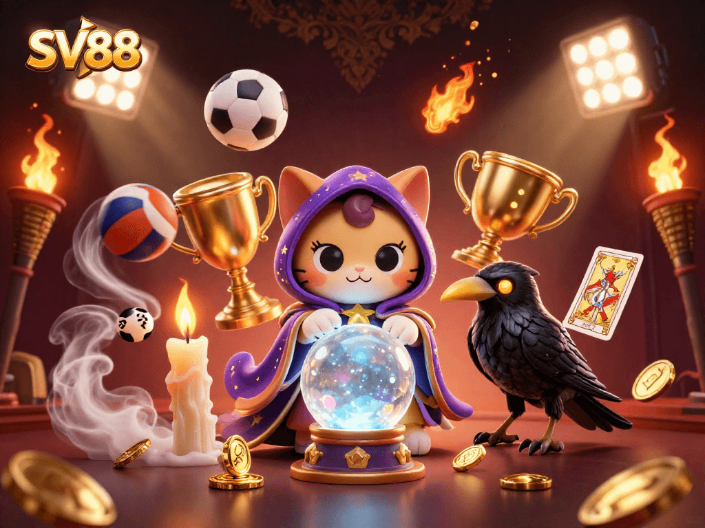 Experience thrilling sports betting action at SV88 with mystical characters and dynamic game elements.