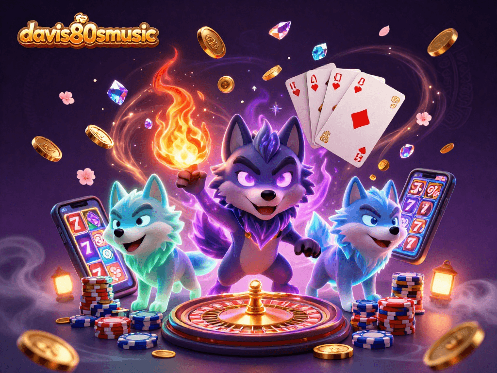 Engage with exciting slots and games featuring davis80smusic's vibrant casino imagery and immersive energy.