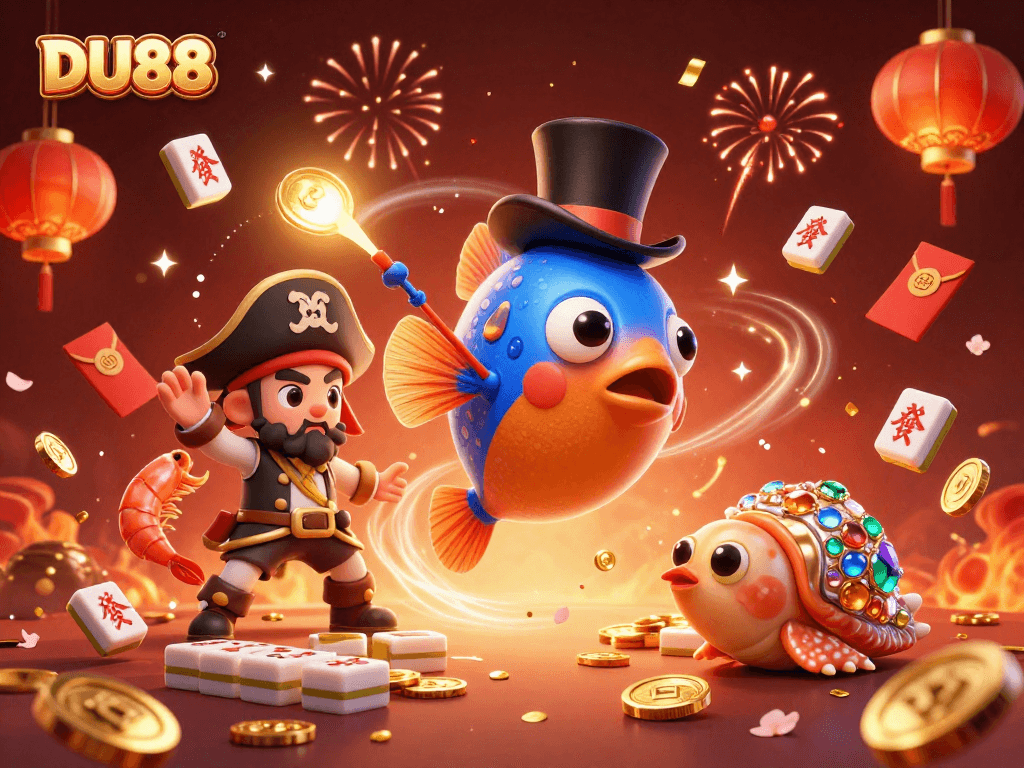 Experience the thrilling adventures at DU88 with vibrant characters and engaging casino elements.