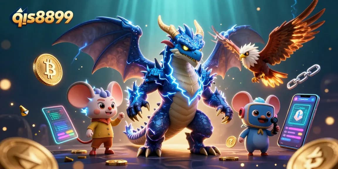 Engage with the thrilling qs8899 casino environment featuring dramatic casino elements and energetic characters.
