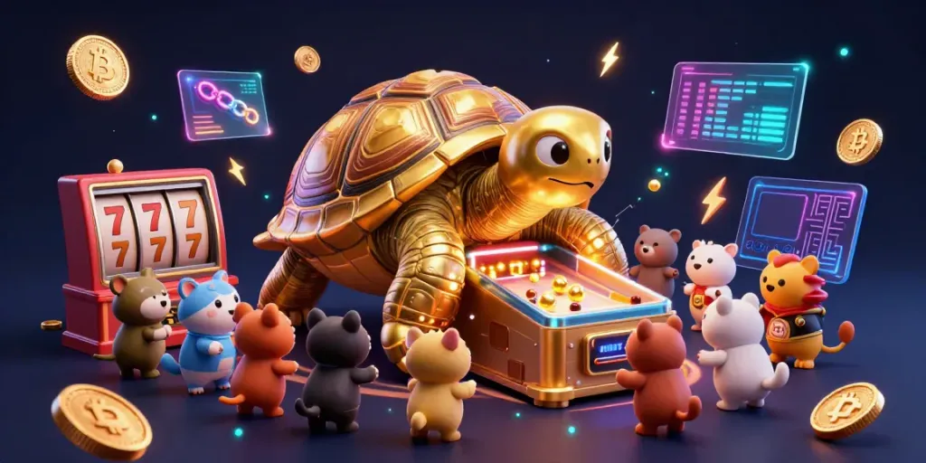 Experience joining the excitement of the EE88 casino with a 3D golden tortoise pinball machine.