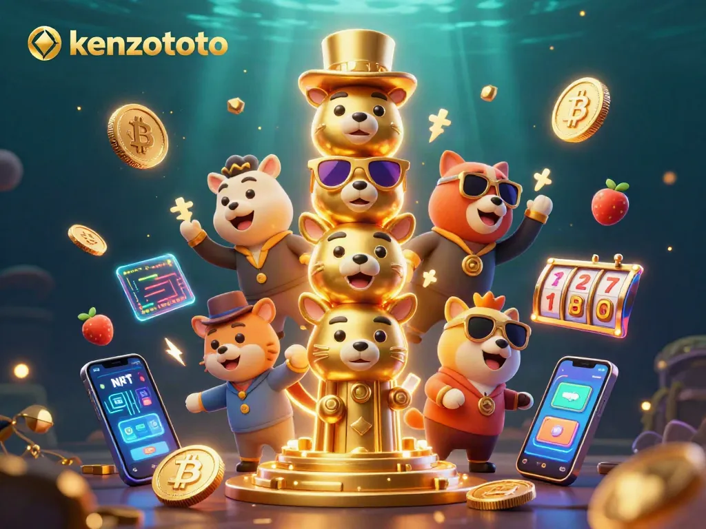 Engage with kenzototo's vibrant illustration showcasing dynamic slot gaming elements with rich detail.