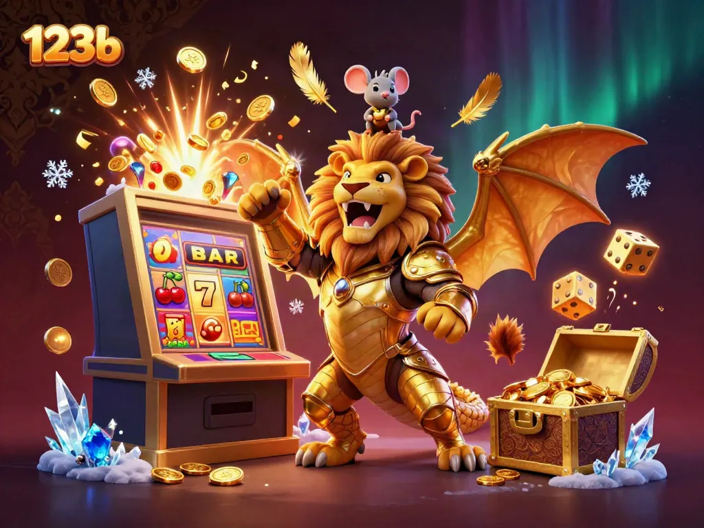 Engage thrillingly with 123b's formidable 3D illustration showcasing fantasy elements and casino excitement.