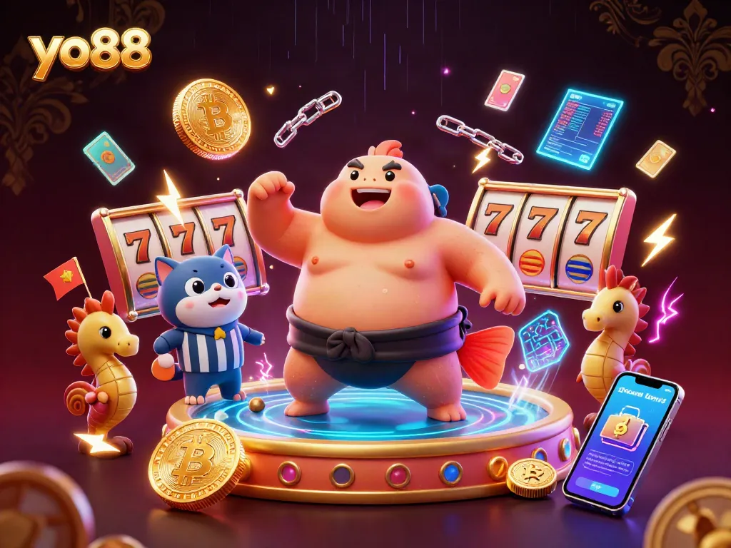 Engage with yo88 in this vibrant casino scene featuring a lively underwater competition.