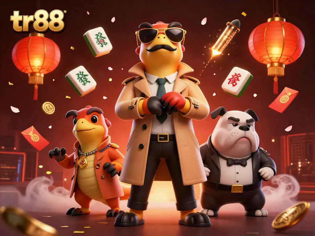 tr88 raptors humorously attempting entry into a VIP casino lounge with dynamic gambling elements