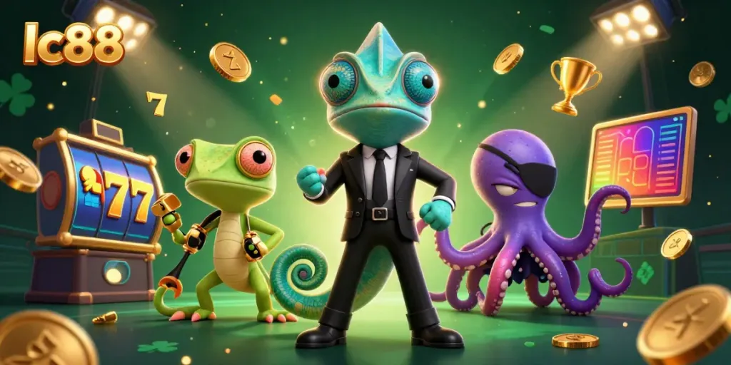 Experience thrilling lc88 gaming with vibrant characters in a dynamic casino scene.