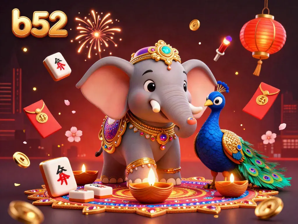Spin the b52 roulette wheel surrounded by vibrant casino elements and Diwali decorations.