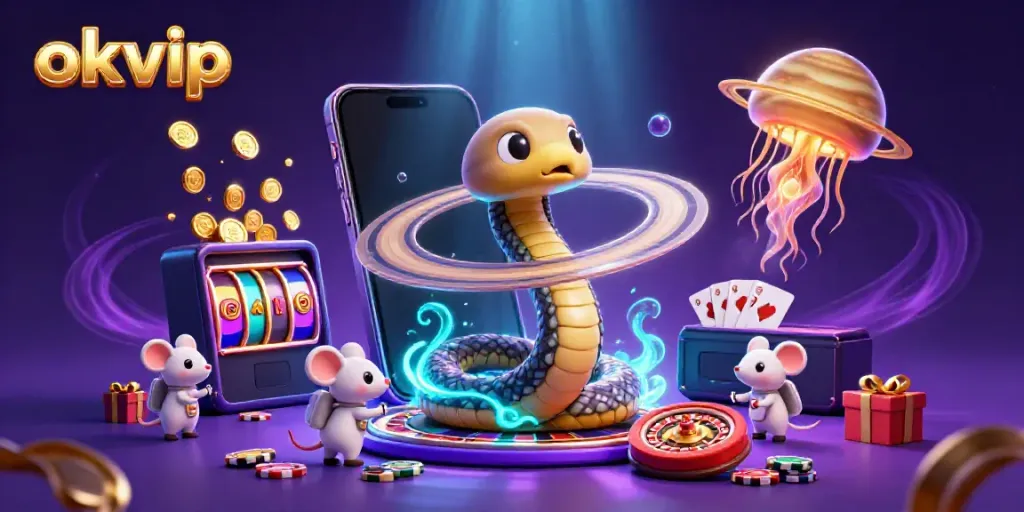 Bet on cosmic roulette with okvip's 3D themed illustration featuring vibrant casino elements.