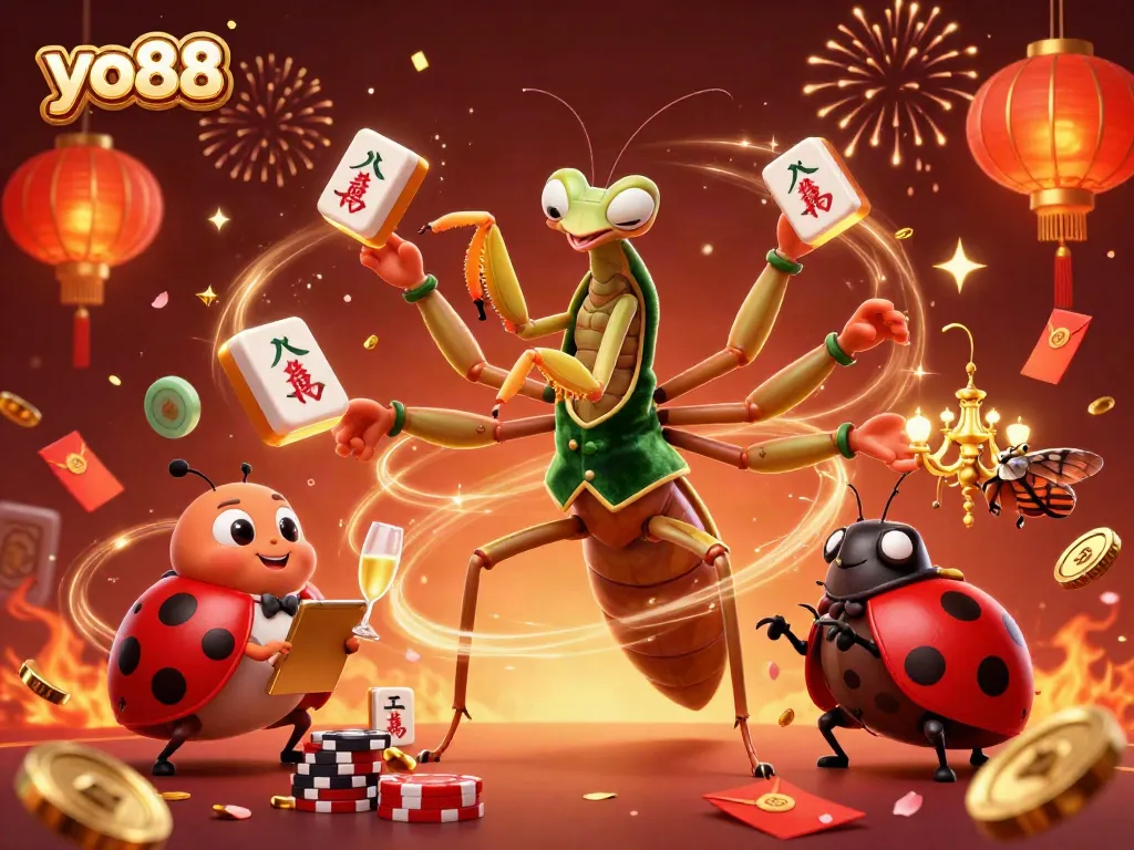 Experience thrilling gaming at yo88 with vibrant characters and lively casino elements.
