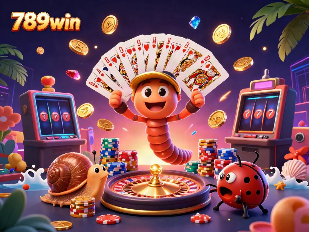 Engage in thrilling games with 789win's dynamic casino scene featuring colorful characters and rich graphics.