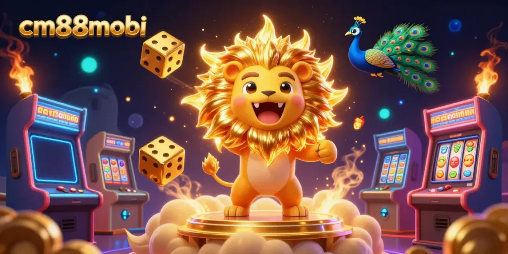 Spin the reels at cm88mobi with vibrant 3D visuals, showcasing exciting jackpot features and colorful game elements.