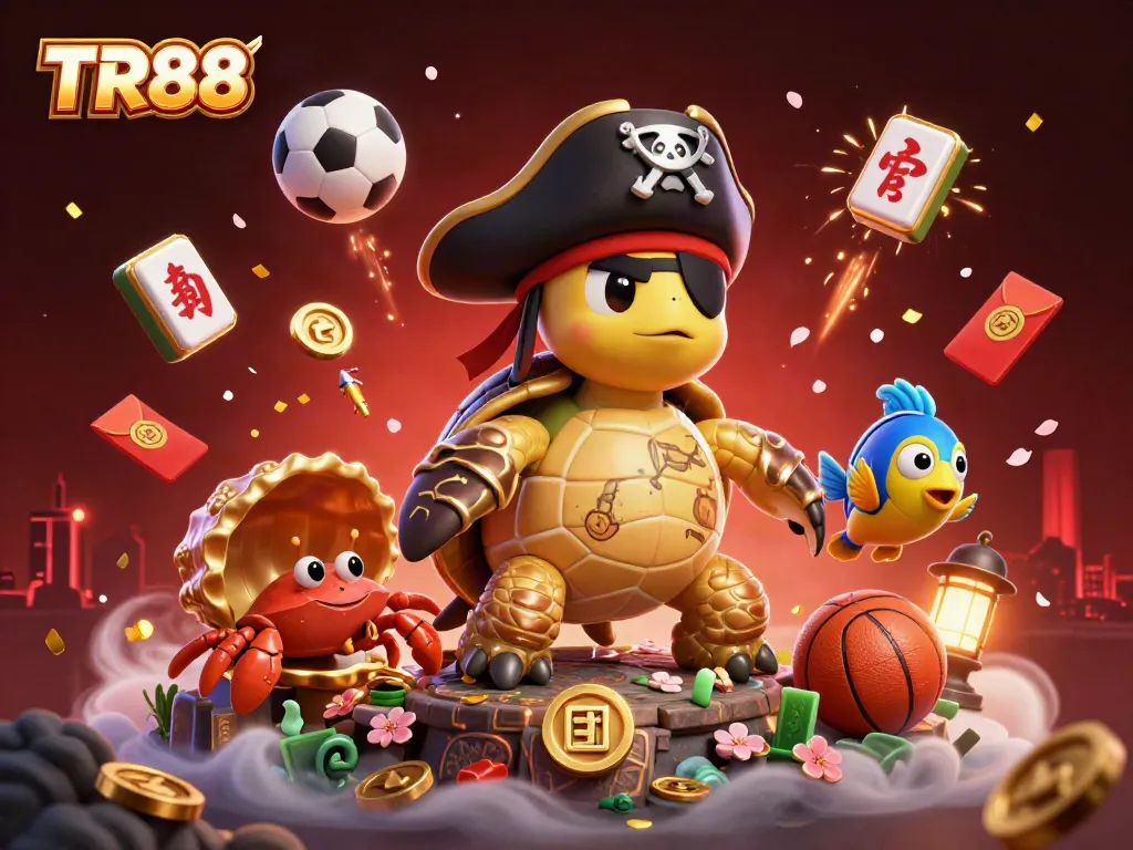 Engage with TR88's thrilling casino experience, featuring vibrant characters and dynamic betting elements.