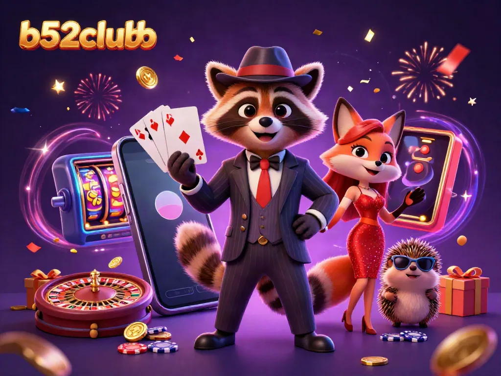 Experience excitement at b52clubb with a royal flush moment and vibrant gaming elements.