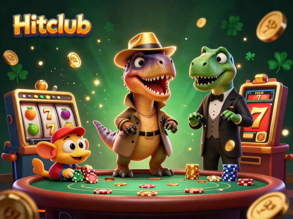 Experience thrilling gaming at Hitclub with unique characters engaging in a dynamic jackpot scene.