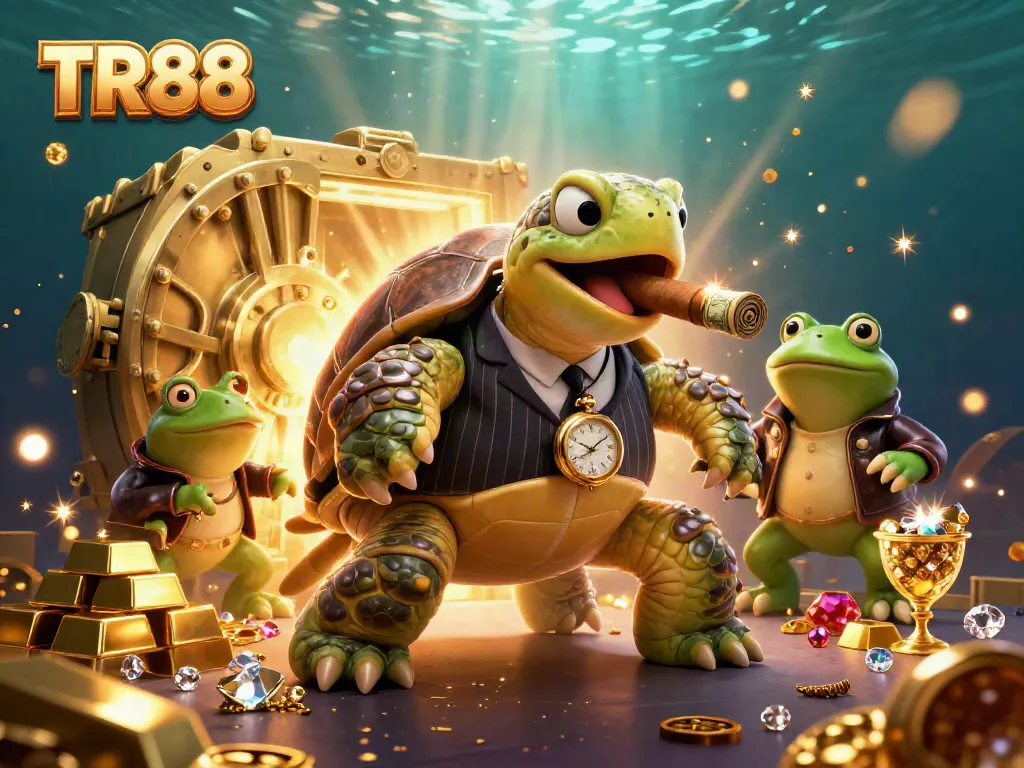 Experience thrilling moments at TR88 with our immersive casino scene featuring vibrant characters and treasures.