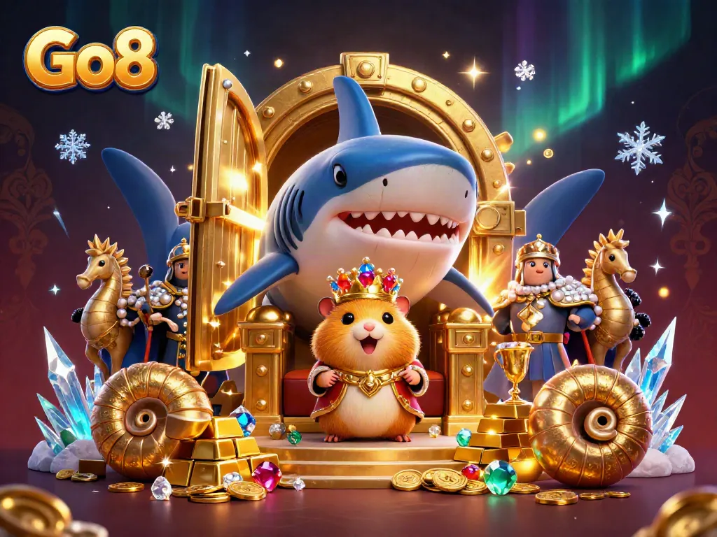 Experience thrilling gaming at Go8 with a vibrant underwater scene full of treasure and characters.