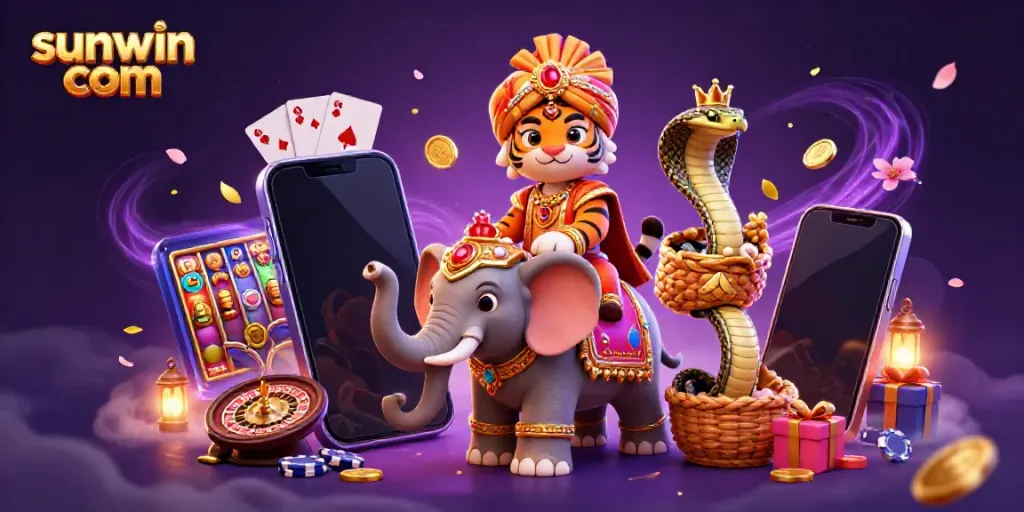 Experience fun gaming at sunwin com with colorful slot games, golden coins, and rich 3D visuals.