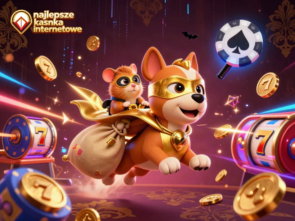 Catch the excitement of najlepsze kasyna internetowe with a superhero dog and hamster in dynamic casino action.