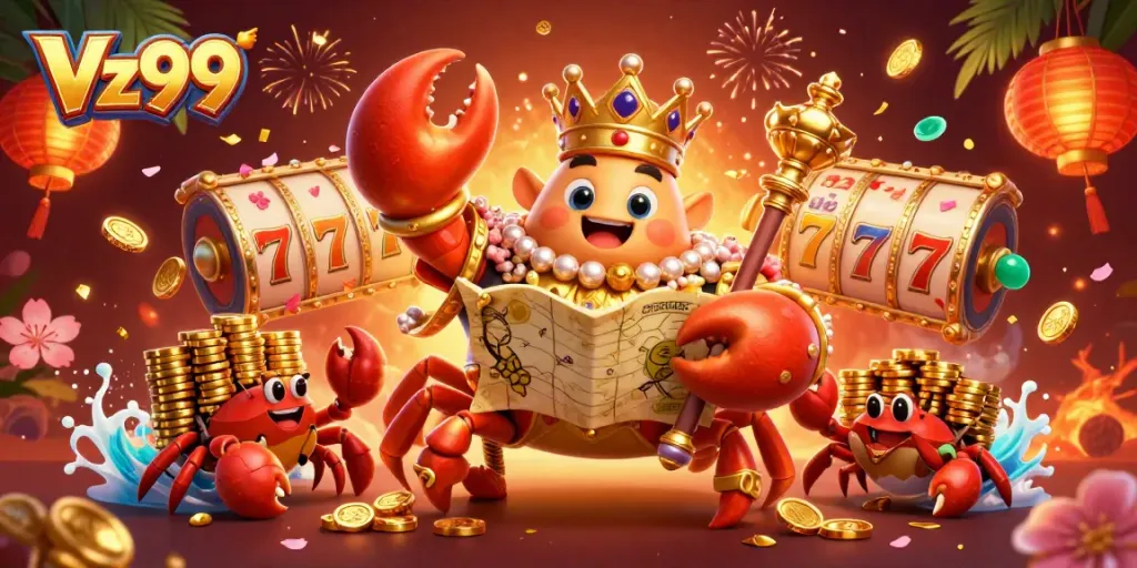 Engage in thrilling gaming at Vz99 with an imaginative crab-themed casino experience.