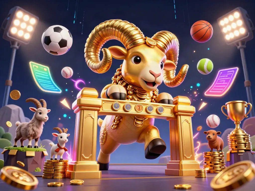 Experience the thrill of EE88 with an energizing depiction of a golden ram charging toward a glowing casino gate.