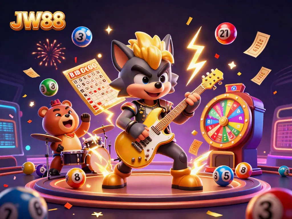 Experience thrilling entertainment at JW88 with exuberant characters and vibrant gaming elements.