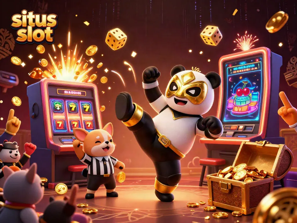 Experience situs slot action with a playful panda, fiery jackpots, and vibrant casino energy.