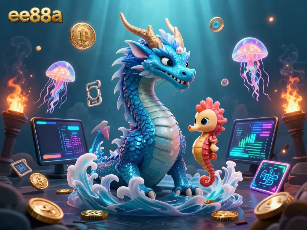 Engage with the fantastical ee88a casino experience featuring vibrant dragon and underwater elements.