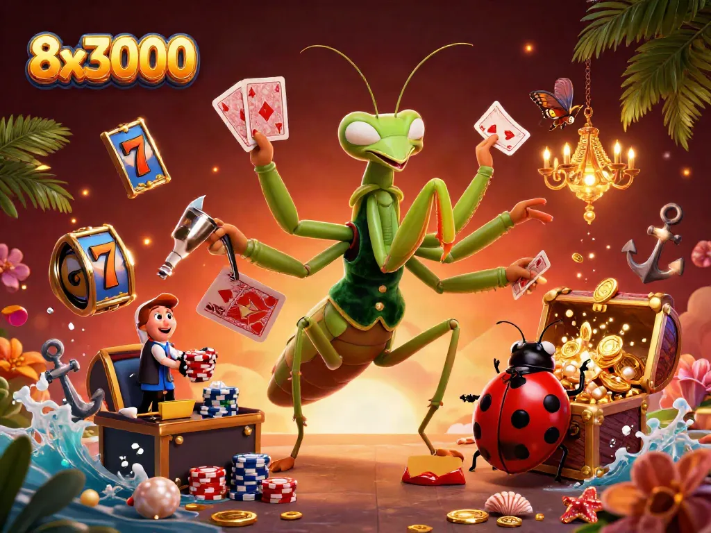 Experience exciting gameplay and thrilling wins at 8x3000 online casino featuring vibrant characters and dynamic elements.