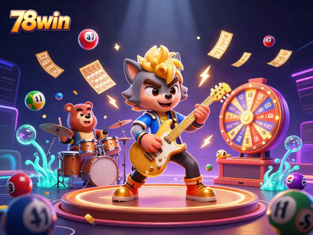 Experience exciting moments at 78win with colorful lottery balls and dynamic gaming action.