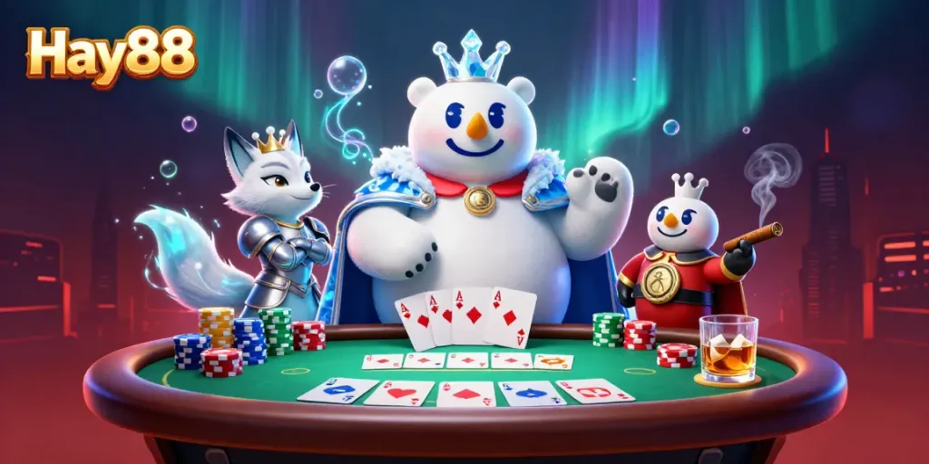 Experience thrilling gameplay at Hay88 with a 3D illustration featuring vibrant casino elements.