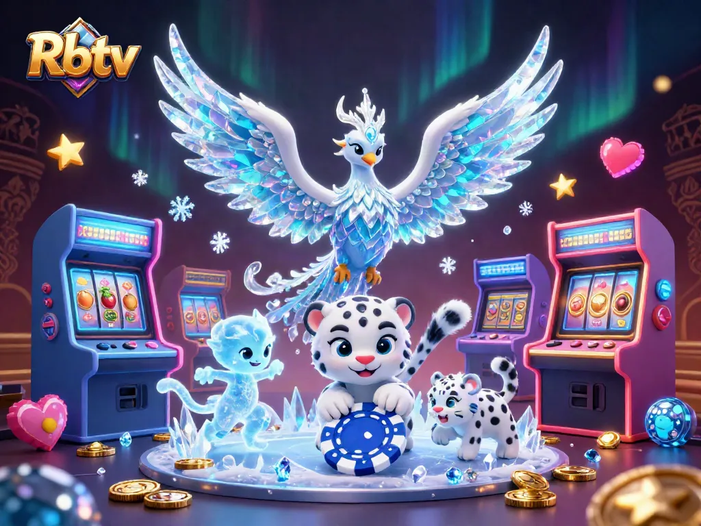 Menyaksikan keindahan Rbtv dengan phoenix es, anak macan tutul, dan sprite es dalam tema kasino yang kaya
