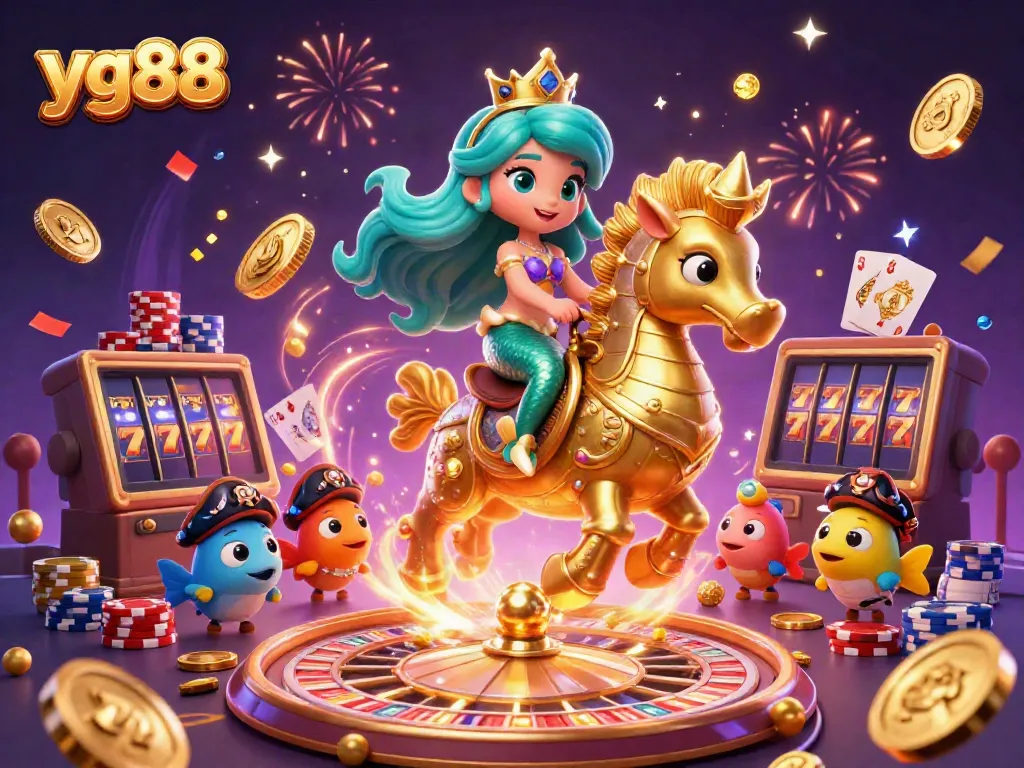 Experience thrilling gaming action at yg88 with vibrant mermaid-themed casino illustration.