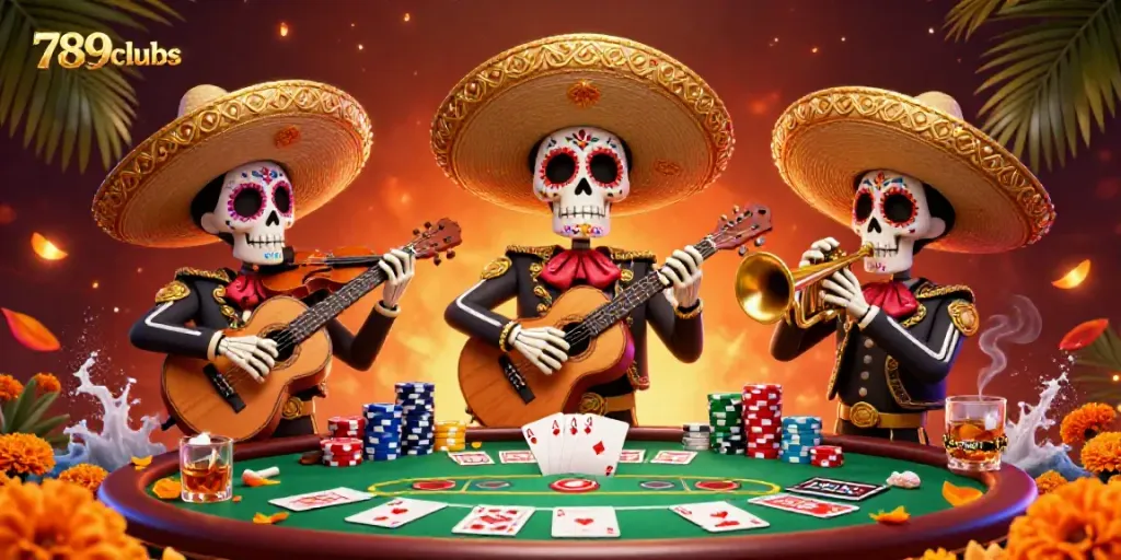 Experience thrilling moments at 789clubs with vibrant 3D mariachis amidst poker excitement.