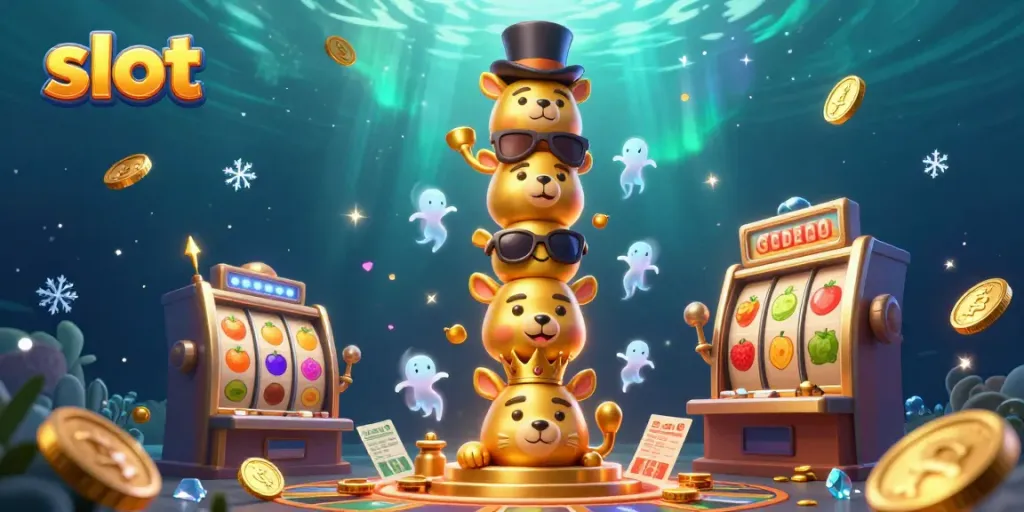 Bermain slot di DEWABOS138 dengan berbagai simbol dan elemen menarik lainnya.